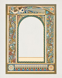 Colorful vintage frame design illustration