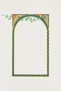 Blank leafy frame design illustration