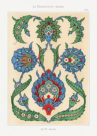 La Decoration Arabe, plate no. 51, Emile Prisses d’Avennes. Digitally enhanced lithograph from own original 1885 edition of the book