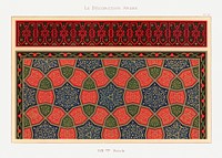 Emile Prisses d’Avennes pattern, plate no. 67, La Decoration Arabe. Digitally enhanced lithograph from own original 1885 edition of the book