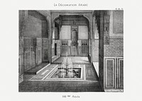 Arabic interior lithograph plate no. 69 & 70, Emile Prisses d’Avennes, La Decoration Arabe. Digitally enhanced from own original 1885 edition of the book