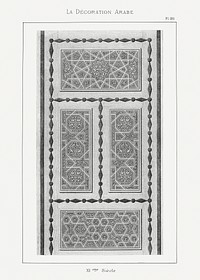 Arabic art pattern, Emile Prisses d’Avennes, La Decoration Arabe. Digitally enhanced lithograph from own original 1885 edition of the book