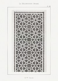 Vintage arabesque decoration, plate no. 104, Emile Prisses d’Avennes, La Decoration Arabe. Digitally enhanced lithograph from own original 1885 edition of the book