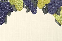 Grape border background, aesthetic botanical illustration