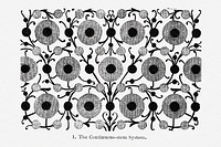 Flower pattern, Examples of Chinese Ornament selected from objects in the South Kensington Museum and other collections by Owen Jones. Digitally enhanced plate from our own original 1867 edition of the book.