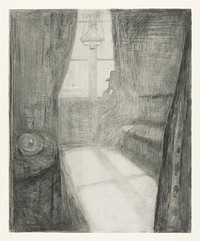 Moonlight. Night in Saint Cloud (1895) by <a href="https://www.rawpixel.com/search/Edvard%20Munch?sort=curated&amp;type=all&amp;page=1">Edvard Munch</a>. Original from The Art Institute of Chicago. Digitally enhanced by rawpixel.