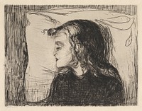 The Sick Girl (1896) by <a href="https://www.rawpixel.com/search/Edvard%20Munch?sort=curated&amp;type=all&amp;page=1">Edvard Munch</a>. Original from The MET Museum. Digitally enhanced by rawpixel.