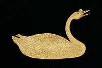 Goose with gold effect design element 