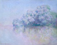 &Icirc;le aux Orties near Vernon (1897) by <a href="https://www.rawpixel.com/search/claude%20monet?sort=curated&amp;page=1">Claude Monet</a>, high resolution famous painting. Original from The MET. Digitally enhanced by rawpixel.