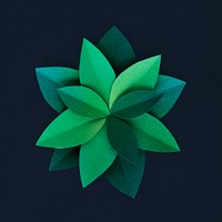3D green leaves illustration
