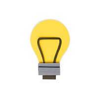 Paper craft of light bulb icon