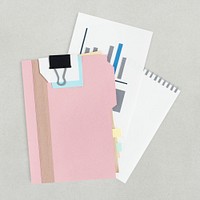 Paper craft design of document folder icon