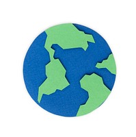 Paper craft design of globe icon