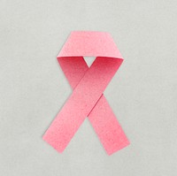 Paper craft design pink ribbon icon