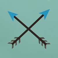 Arrow symbol paper craft icon