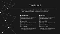 Business presentation template, company timeline, professional corporate psd layout
