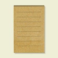 Natural brown paper note mockup