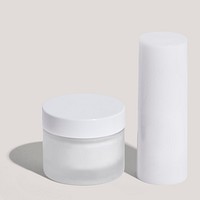Set of white package mockups for skin care