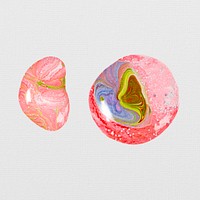 Pink marble swirl psd feminine colorful acrylic paint DIY element experimental art
