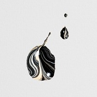 Black marble swirl aesthetic acrylic paint handmade element experimental art