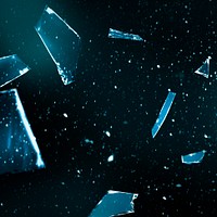 Shattered glass in space background with design space