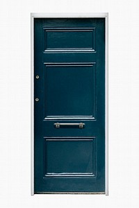 Blue panel door clipart, modern house entrance