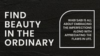 Textured blog banner template psd with find beauty in the ordinary text