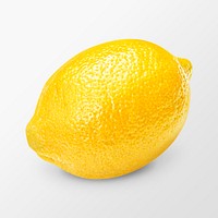 Organic lemon clipart, fruit, healthy food psd