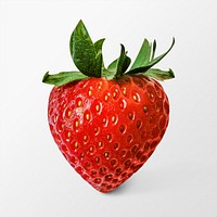 Fresh strawberry clipart, delicious fruit psd