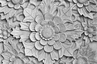 White carved floral ornament texture background, aesthetic design