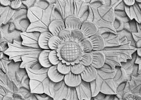 White carved floral ornament texture background, aesthetic design