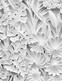 Floral gypsum ornament texture background, abstract design