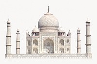 Taj Mahal, architecture background, mausoleum in India