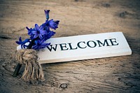 Free welcome sign image, public domain CC0 photo.