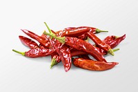 Dry red chillies clipart, spicy vegetable psd