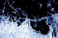 Free water splash on black background image, public domain CC0 photo.