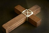 Free wooden cross photo, public domain Christianity CC0 image.