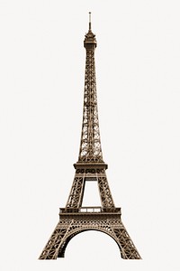 Eiffel Tower, Paris famous architecture psd