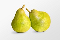 Pear fruit clipart, organic food psd