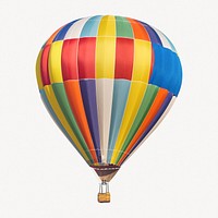 Hot air balloon sticker, travel destination aesthetic psd