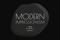 Modern impressionism template psd black paint abstract ad banner