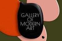 Modern art gallery template psd color paint abstract ad banner