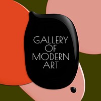 Modern art gallery template psd color paint abstract social media ad