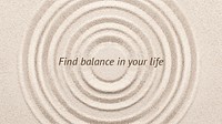 Find balance wellness template psd minimal blog banner