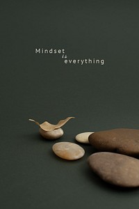 Mindset is everything template psd wellness concept minimal poster