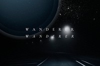 Wanderer inspirational quote template psd galaxy aesthetic blog banner