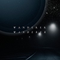 Wanderer inspirational quote template psd galaxy aesthetic social media post