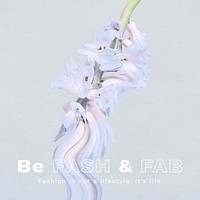 Instagram Post template PSD, aesthetic flower with fashion quote
