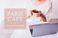 Pastel Lightroom preset filter, mobile and desktop blogger & influencer Paris cafe cozy warm tone overlay add-on