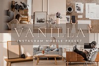 Vanilla photoshop preset filter effect PSD, lifestyle blogger & influencer, warmth add on